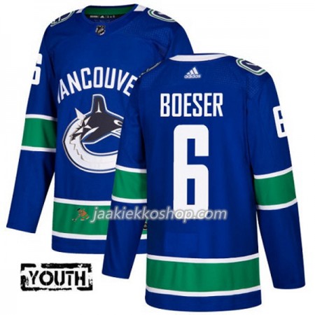 Lapsille NHL Vancouver Canucks Pelipaita Brock Boeser 6 Adidas 2017-2018 Sininen Authentic